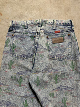 Load image into Gallery viewer, Vintage Wrangler Cactus Aztec 1990s Womens Cowboy Cut Jeans (30x33)
