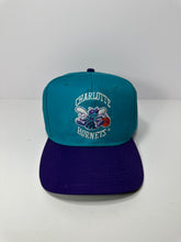 Load image into Gallery viewer, Vintage Charlotte Hornets 90s Two Tone NBA Snapback Hat
