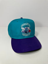 Load image into Gallery viewer, Vintage Charlotte Hornets 90s Two Tone NBA Snapback Hat
