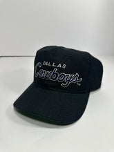Load image into Gallery viewer, Vintage Dallas Cowboys Sports Specialties Script Black Dome Snapback
