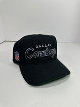 Load image into Gallery viewer, Vintage Dallas Cowboys Sports Specialties Script Black Dome Snapback
