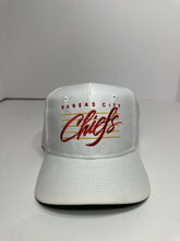 Load image into Gallery viewer, Vintage Kansas City Chiefs Split Bar Script Snapback Hat
