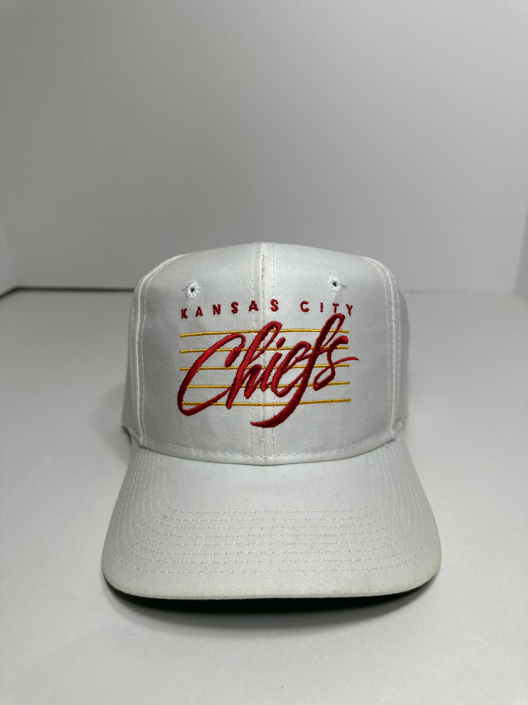 Vintage Kansas City Chiefs Split Bar Script Snapback Hat