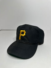 Load image into Gallery viewer, Vintage Pittsburgh Pirates Block Logo 1990s MLB Snapback Hat
