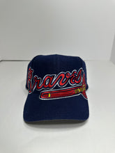 Load image into Gallery viewer, Vintage Atlanta Braves Big Logo Blockhead Ed West 1990s Snapback Hat
