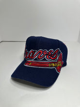 Load image into Gallery viewer, Vintage Atlanta Braves Big Logo Blockhead Ed West 1990s Snapback Hat
