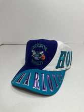 Load image into Gallery viewer, Vintage Charlotte Hornets Drew Pearson Swirl 1990s Snapback Hat
