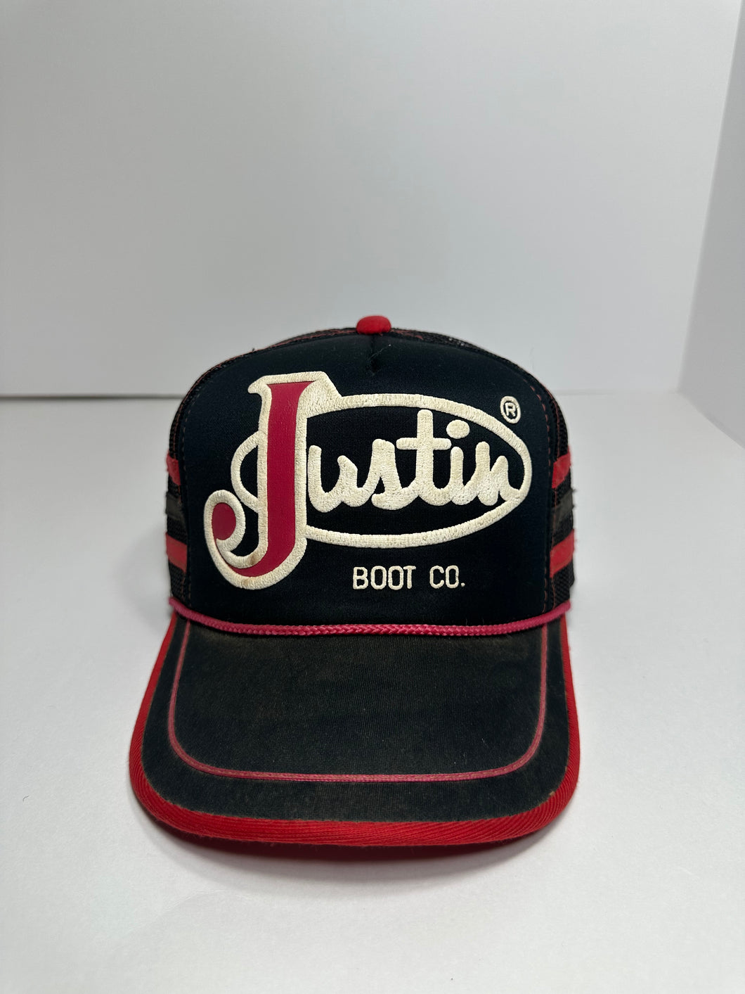 Vintage Justin Boot Co 3 Stripe 1990s Snapback Hat