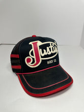 Load image into Gallery viewer, Vintage Justin Boot Co 3 Stripe 1990s Snapback Hat
