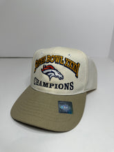Load image into Gallery viewer, Vintage Denver Broncos Super Bowl Champions Two Tone Snapback Hat
