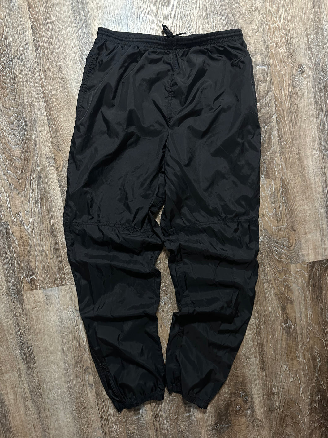 Vintage Nike Black Nylon Track Pants (Large)