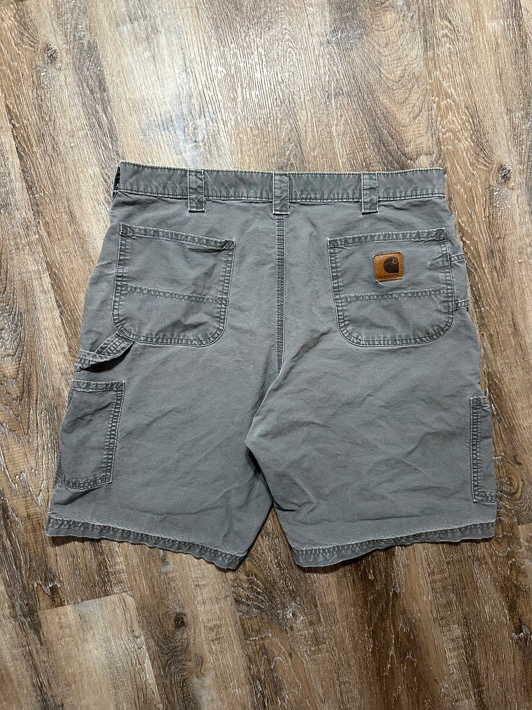 Vintage Carhartt Gray Canvas Workwear Shorts (35)
