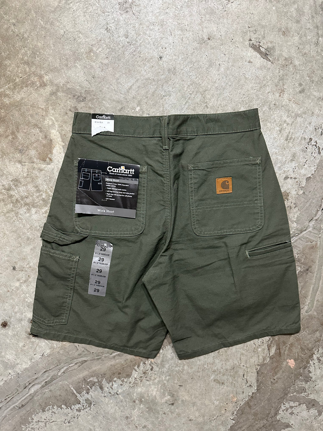 00's Carhartt Olive Green Work Shorts (29)