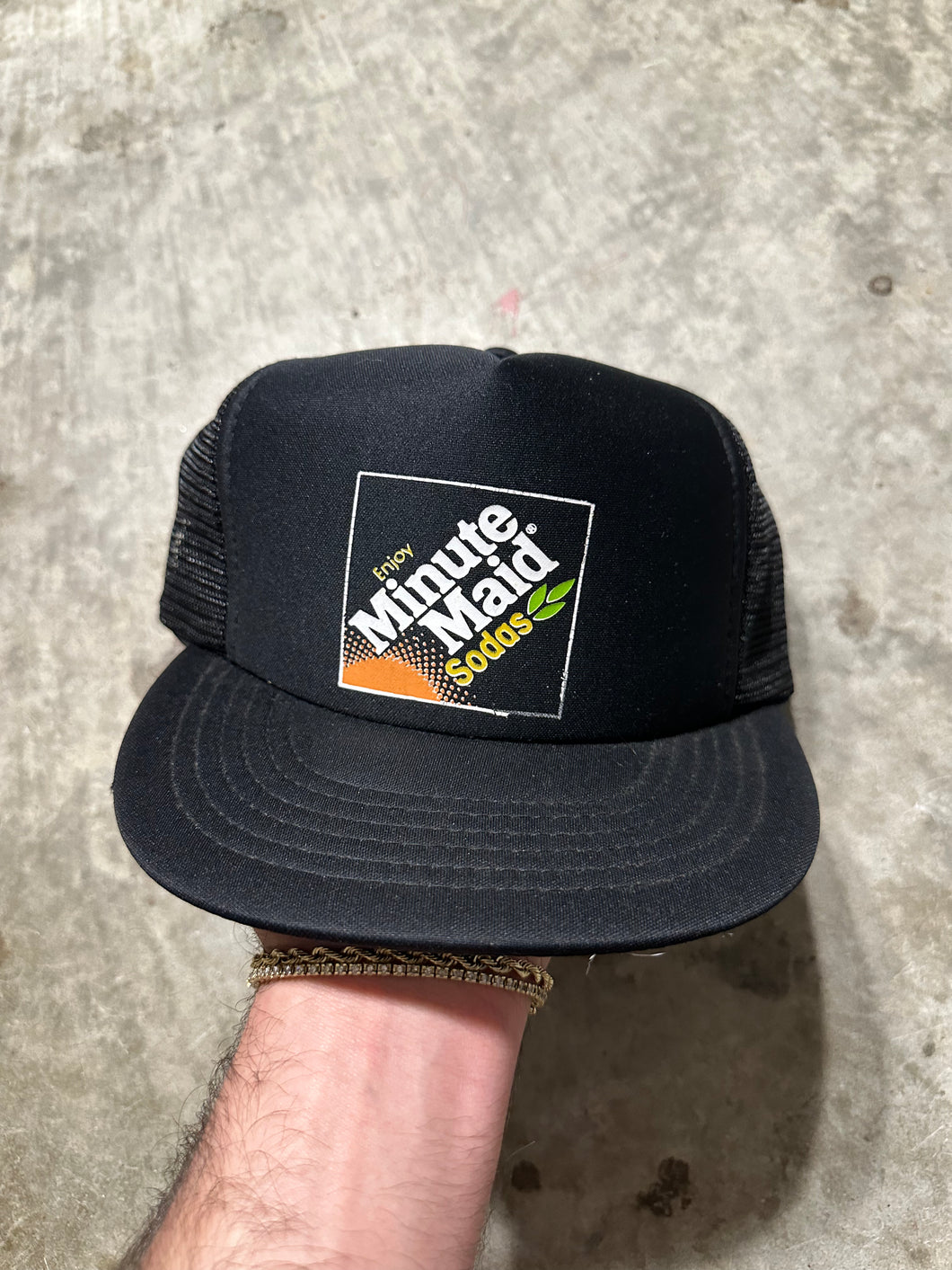 Vintage 1990s Minute Maid Soda Trucker SnapBack Hat
