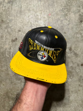 Load image into Gallery viewer, Vintage Pittsburgh Steelers Leather Back 90s Hat
