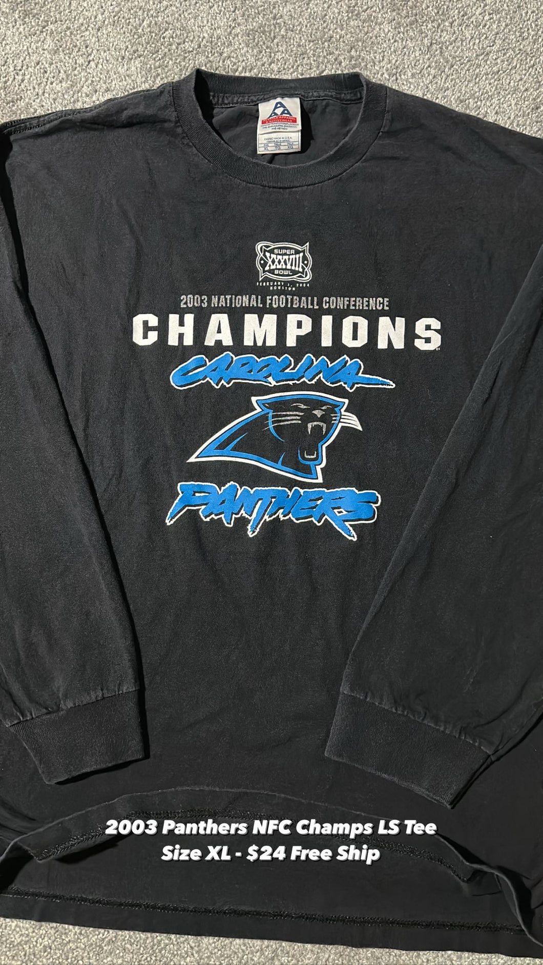 2003 Panthers NFC Champs Tee