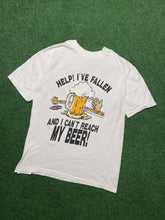 Load image into Gallery viewer, Vintage Help I’ve Fallen and Can’t Reach my Beer Parody Tee - Medium
