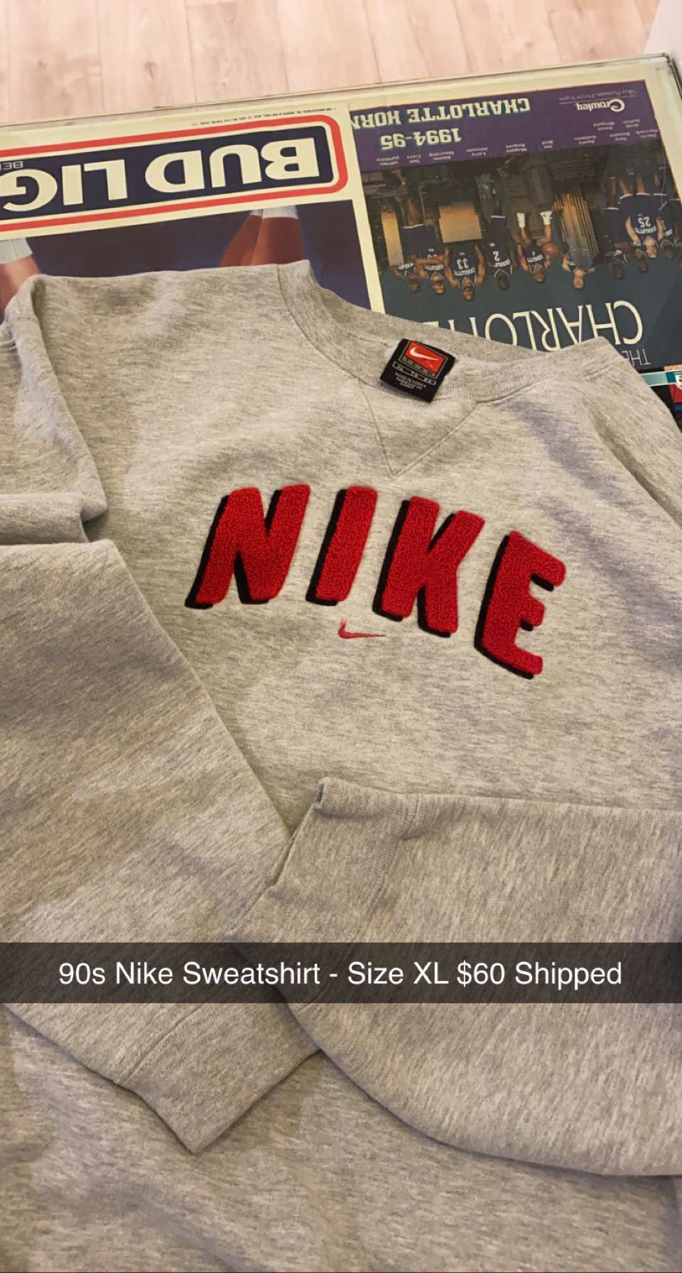 Vintage Nike Spell Out Sweatshirt - XL