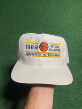 Load image into Gallery viewer, Vintage 1989 Michigan Basketball Champs SnapBack
