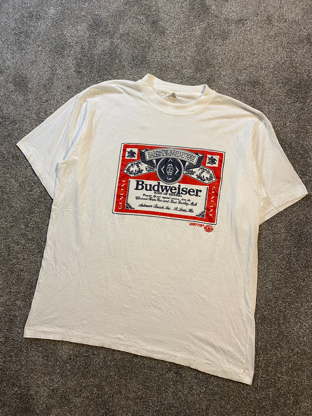 Vintage 1990s Budweiser King of Beers Tee Shirt - XL