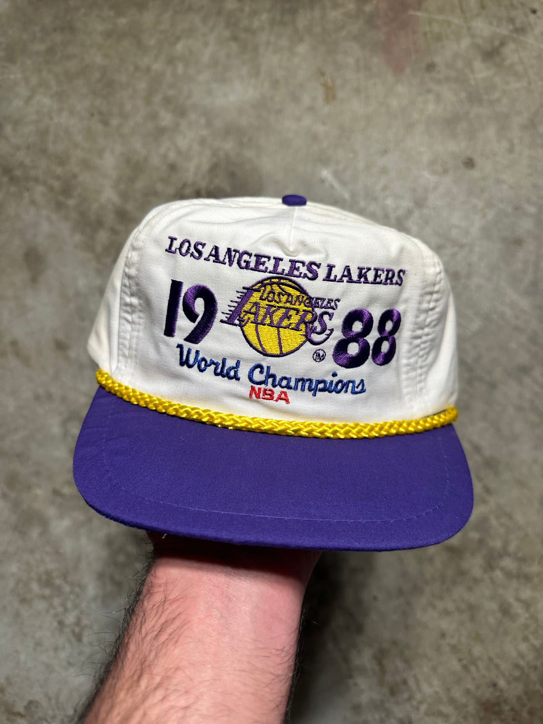 Vintage 1988 LA Lakers Rope SnapBack Hat