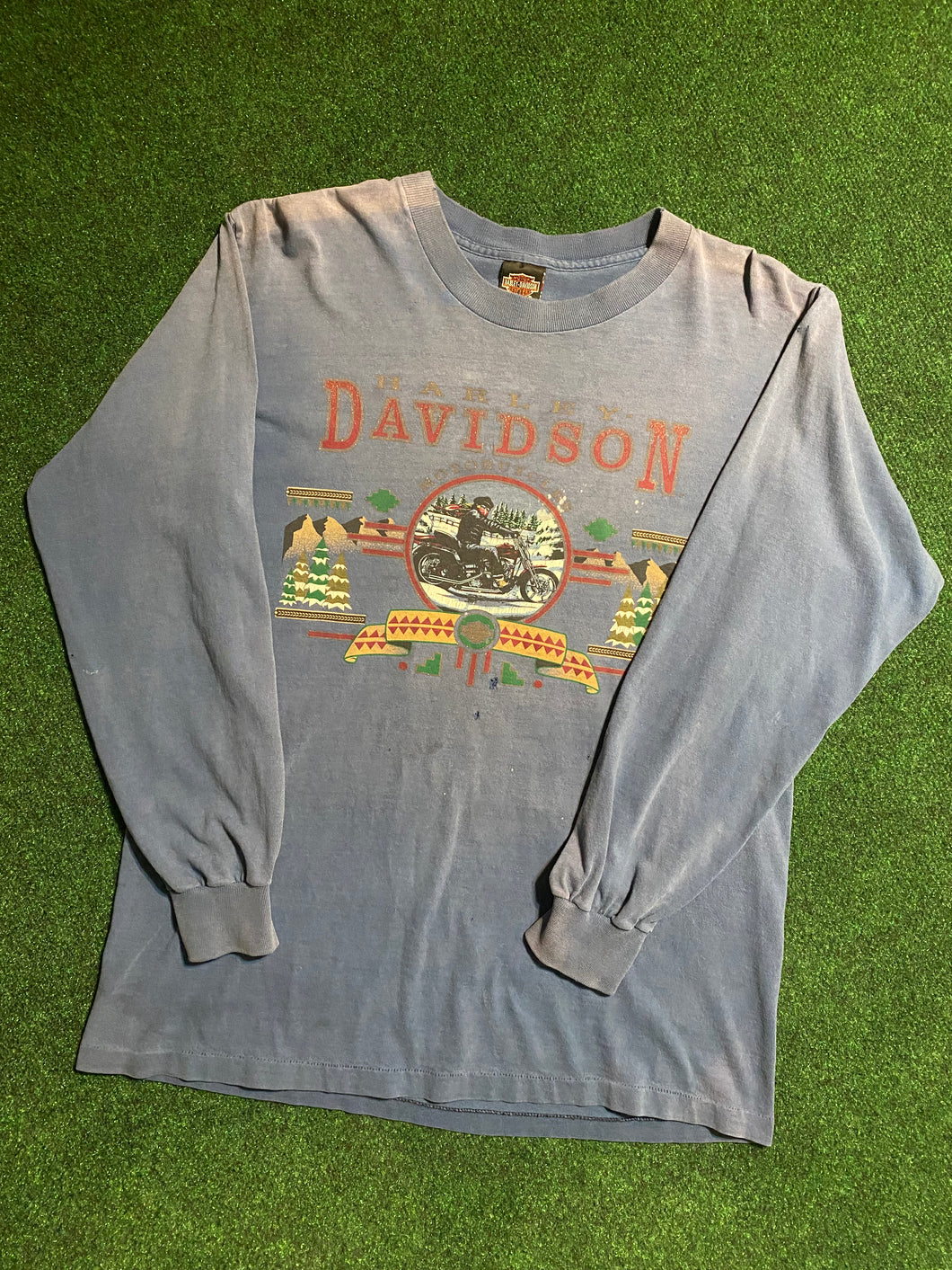 Vintage 1995 Daytona Harley Davidson Long Sleeve Tee - Medium