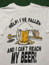 Load image into Gallery viewer, Vintage Help I’ve Fallen and Can’t Reach my Beer Parody Tee - Medium
