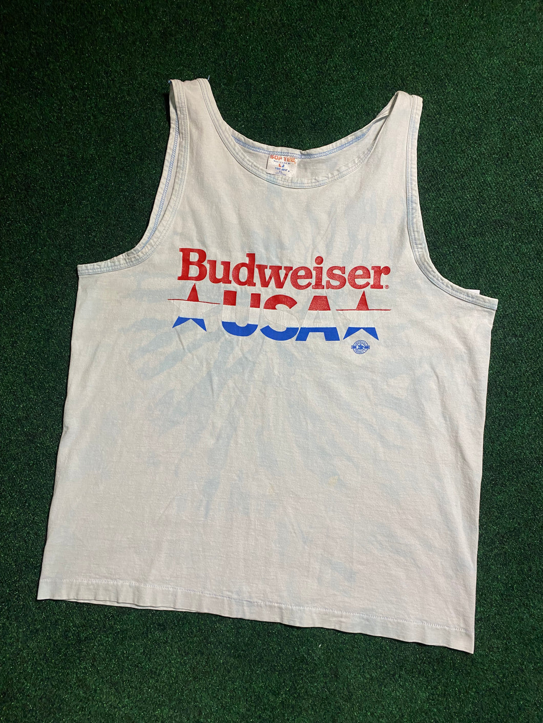 Vintage Budweiser Beer ‘90s Tie Dye Tank Top - Large